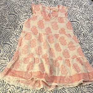 Roller Rabbit Cream and Orange Floral Tiered Sundress- girls